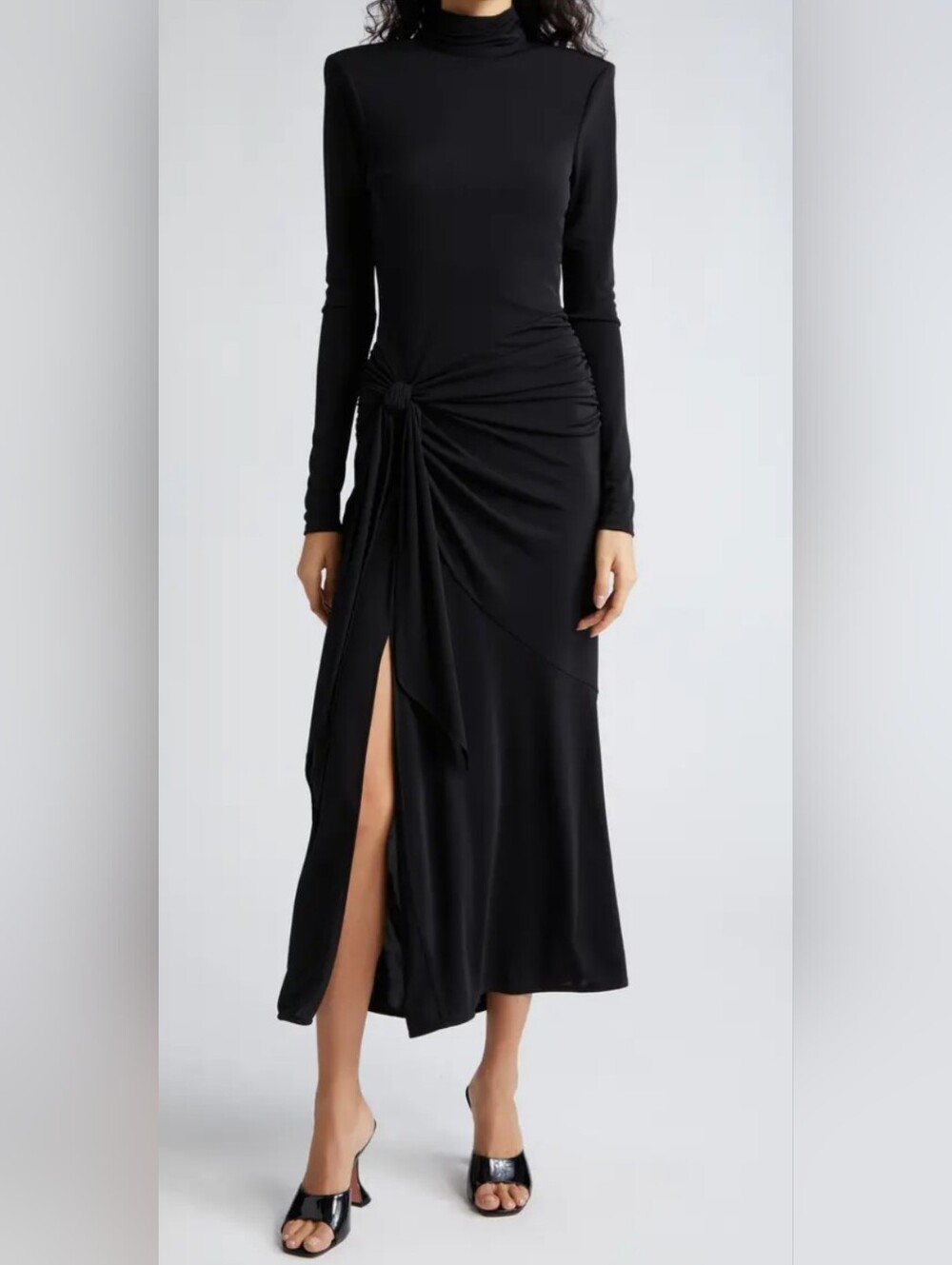 Cinq à Sept Johnson Side Ruched Long Sleeve Jersey Dress